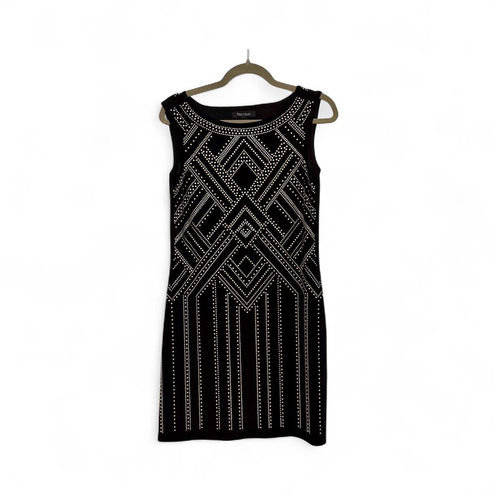 White House Black Market Black Studded Midi Dress. Size XS